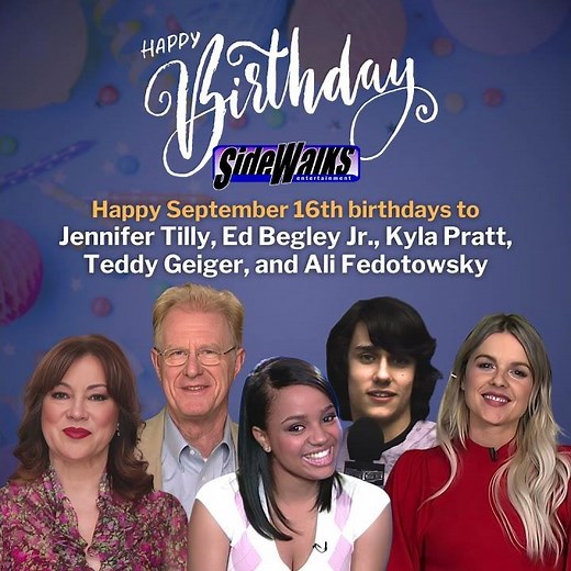 Happy birthdays to Jennifer Tilly, Ed Begley Jr, Kyla Pratt, Teddy Geiger, & Ali Fedotowsky (update)