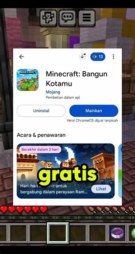 cara download minecraft gratis di play store