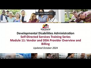 Module 11 Vendor & DDA Provider Overview & Billing