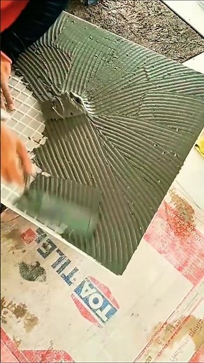 Pro Tip Before Tiling! Apply Adhesive Properly for Strong Grip 🔥