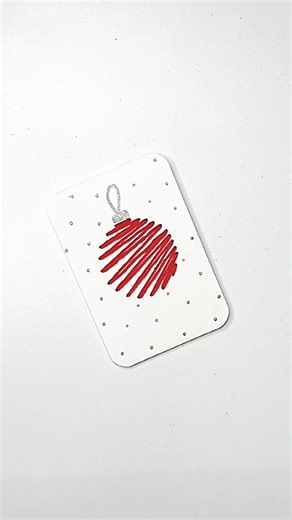 Easy thread Christmas ornament card ✨