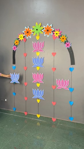 Paper flowers wall decor craft #crafts #papercrafts #reels | Deep's CRAFT