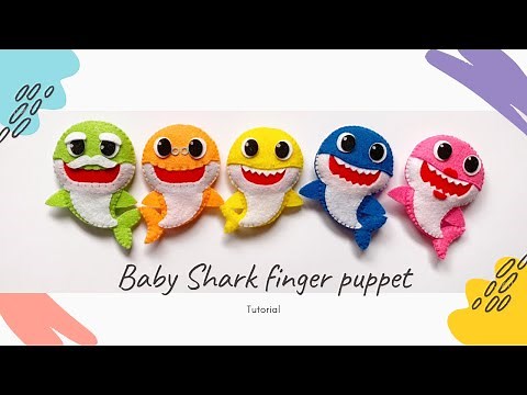 HOW TO | DIY: Baby Shark Finger puppet | Tutorial Boneka Jari Baby Shark