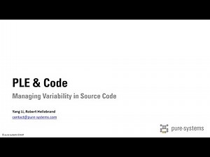 PLE & Code - Managing Variability in Source Code (updated)