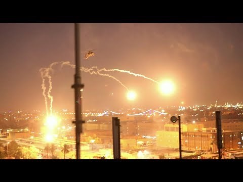 AH-64 Apache Helicopters Show Of Force Over US Embassy In Iraq