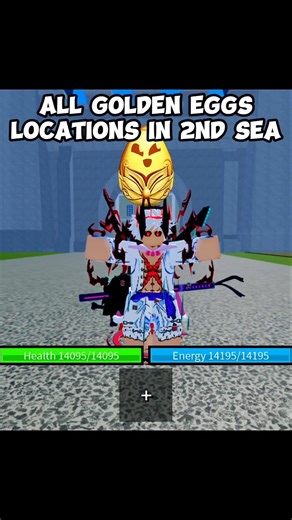 All GOLDEN EGGS LOCATIONS In Blox Fruits - Second Sea !! #shorts #roblox #bloxfruits