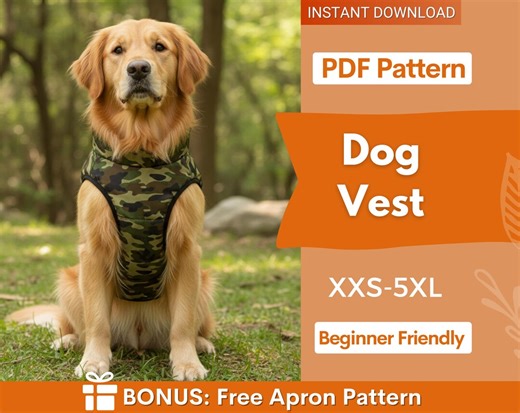 Dog Vest Pattern, Dog Pattern, Dog Sewing Pattern, Dog Coat, Pattern for Dog, Dog Jacket Pattern, Dog Top Pattern, Dog Garment Winter - Etsy