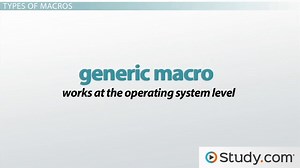 Automating Tasks Using Macros