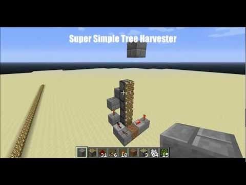 Minecraft - Super Simple Tree Harvester