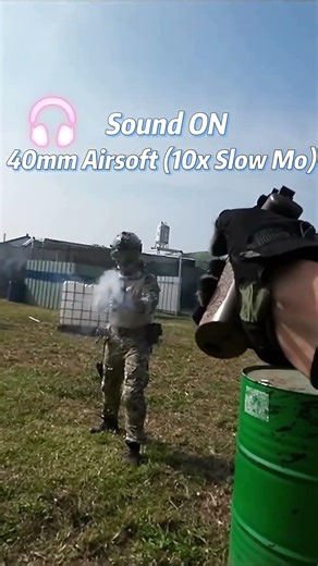 10x Slow Mo: Airsoft Grenade Launcher💥 #satisfying #milsim #pov #sport #loadout #asmr