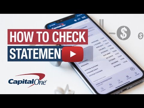 How to Check Statement Capital One (Statement)
