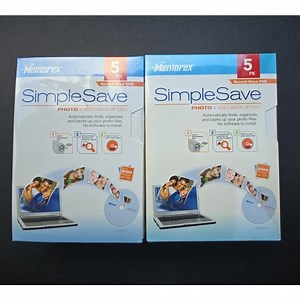 Memorex Simple Save Photo And Video Back Up DVD Discs 2 Packs Of 5 Each - NEW
