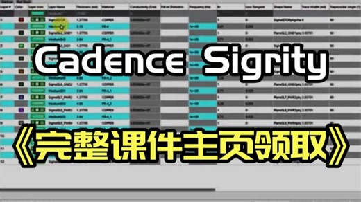 Cadence Sigrity 仿真 《完整课件主页领取》全集16节