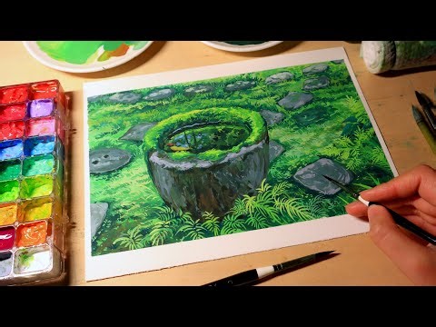 ASMR｜Old vat wrapped in moss—summer’s most soothing green「NICKER」no music｜no talking