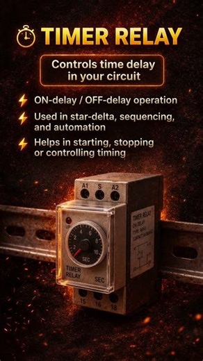 ⚠️ 5 Important Relays Every Electrician Must Know! | Motor Control Basics 🔧 #electricalcontrol