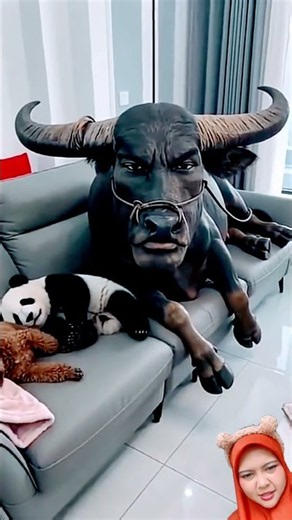 Everyone wants to act except for the water buffalo 😱‼️#dubbing #funny