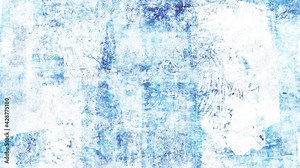 Abstract motion background with blue oil paint. Stop motion animated.