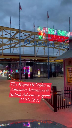 I got a preview of The Magic of Lights display that opens Friday Nov. 17th at Alabama Adventure & Splash Adventure. (Some video is sped up. It’s 5-mph speed limit as you ride through the park). #christmaslights WBRC FOX6 News | Mike Dubberly WBRC