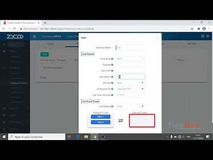 Configuration des appels sortants sur le standard téléphonique IP ZYCOO COVOOX