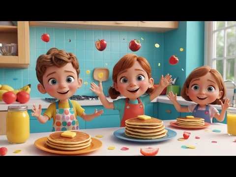 Pancake Flip Parade 🥞🎉 | Kids Nursery Rhyme | Fun Cooking & Food Song for Toddlers & Preschool