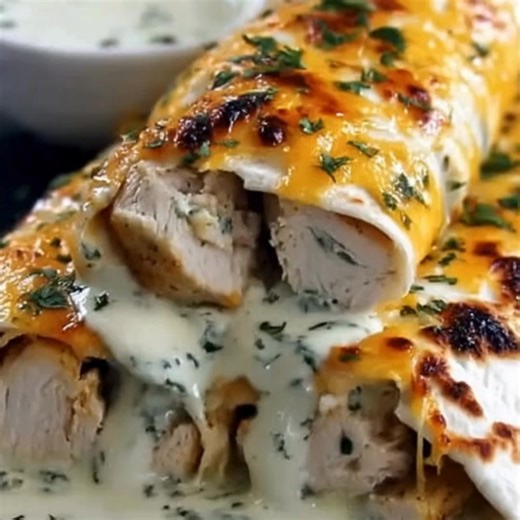 Garlic Chicken Cheese Wraps Ingredients: Main Ingredients 1. 2 large chicken breasts, diced 2. 4 large flour tortillas Seasonings & Oil 3. 1 tablespoon olive oil 4. 2 teaspoons garlic powder 5. 1 teaspoon onion powder 6. 1 teaspoon paprika 7. Salt and pepper, to taste Cheese & Sauce 8. 1 cup shredded cheddar cheese 9. 1/2 cup shredded mozzarella cheese 10. 1/2 cup creamy garlic sauce Garnish 11. Fresh parsley, chopped Steps: 1. Season the diced chicken with olive oil, garlic powder, onion powder