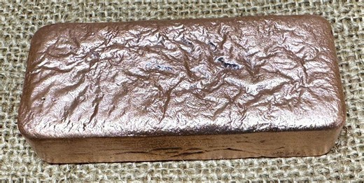 1 (one) Hand Poured Copper .999 Bullion Bar - 520 Grams Lot #C6 - Etsy