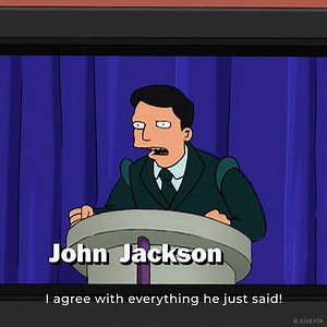 407K views · 7.4K reactions | Whether you’re team Jack Johnson or John Jackson, just know your vote counts. https://fox.co/WatchFuturamaSeriesP | Futurama | Facebook