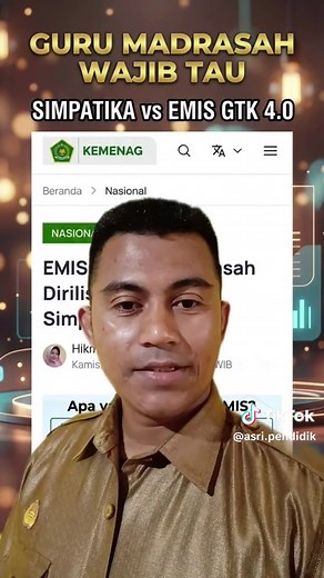 SIMPATIKA vs EMIS GTK 4.0 #edukasi #gurumadrasah #madrasah #sertifikasi #kemenag