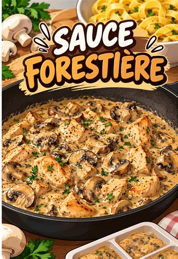 Recette de Sauce Forestière au Poulet et Champignons 🍄