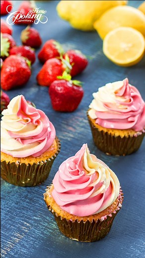 These Strawberry Lemon Cupcakes are one of the best spring cupcakes ever. They are fruity and refreshing, with a moist crumb, a delicious homemade strawberry filling and a creamy lemon and strawberry swirl frosting. Full recipe: https://www.homecookingadventure.com/strawberry-lemon-cupcakes/ #springcupcakes #cupcakes #strawberrycupcakes #lemondessert | Home Cooking Adventure