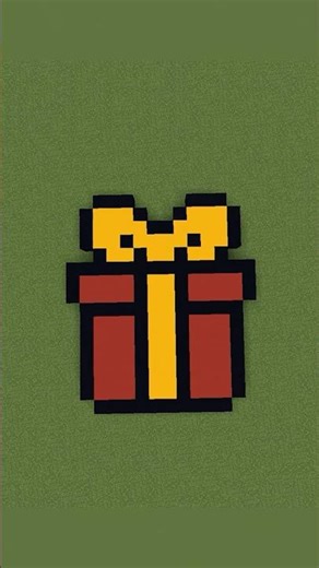 How to build a Gift pixel art in Minecraft 1.21.11