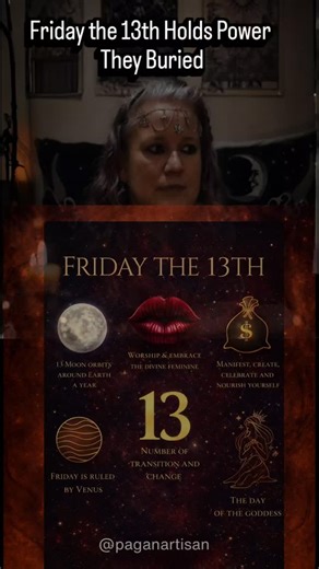 Occult Symbols | Paganartisan on Instagram: "Friday the 13th printable energy isn’t bad luck — it’s misunderstood power 🕯 This Friday the 13th printable honors Venus, sacred cycles, and the divine feminine, reminding you this day is about transition, intention, and reclaiming what was feared. If you’ve felt drawn to #FridayThe13th energy, this is why. This Friday the 13th printable celebrates lunar rhythm, manifestation, and goddess symbolism 🌙 A ritual moment to pause, nourish yourself, and r