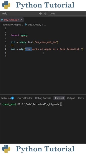 Named Entity Recognition With Spacy | Python Tutorial