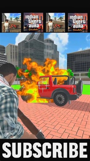 Car Blast Challenge 💥 | Indian Theft Auto Vs Indian Bike Driving 3D 😱 #shorts #gta