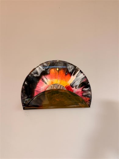 Upcycled Vinyl Record Shelf: Handmade Retro Décor (solar Flare) - Etsy