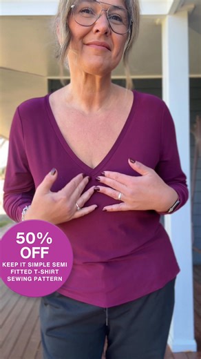 ⏳ 50% OFF IS ON NOW ⏳ The Keep It Simple Semi-Fitted Tee Pattern is half price — for the next 30 hours only 🧷 9 necklines and 6 sleeve options in one versatile pattern ✨ Semi-fitted design that flatters every body type 💬 Easy to sew. Easy to style. Endlessly wearable. Whether you're creating a basic tee or cosy sweater, this pattern works hard in every wardrobe. 👉 Grab the Keep It Simple Tee at 50% off before the deal ends | Pattern Emporium