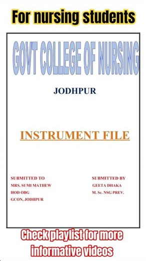 OBG Instrument File Complete Guide | Nursing Students / Obg instrument file / Instrument file of obg
