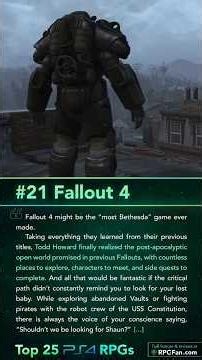 Top 25 PS4 RPGS - Fallout 4 #rpg #jrpg #fallout4