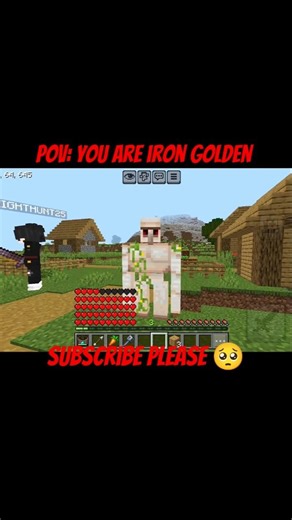 POV: you are iron Golem minecraft pocket edition morph #gaming #shortvideo #viralshort #minecraft