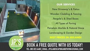 3K views · 13 reactions | JP Paving and Landscaping ARRANGE A FREE QUOTATION WITH US TODAY! ✔️ FULLY REGISTERED BUSINESS ✔️ FULLY INSURED ✔️ OVER 25 YEARS EXPERIENCE Tel/WhatsApp: 085 823 6400 Email: jpslandscapingandpaving@gmail.com Web:www.jppavinglandscaping.com Registered Business Number: 679286 VAT Number: IE 7617708V | JP Paving and Landscaping | Facebook