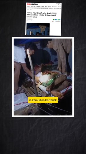 drill worker wrapped in python while sleeping