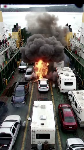 Shocking Caravan Explosion Caught on Camera #viralvideo