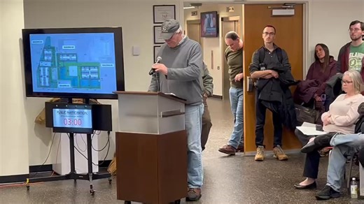 DeKalb resident Dan Kenney spoke at a packed DeKalb public hearing Monday night about a proposed 560-acre Endeavour Energy data center proposal. Kenney said he doesn't believe enough information has been published about project details. #Dekalb #dekalbcounty #datacenters | Daily Chronicle - Shaw Local
