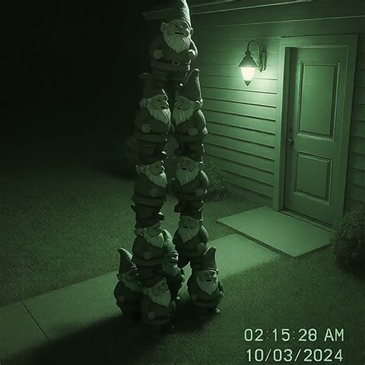 Gnomes Singing on Night Cam 😳🎥