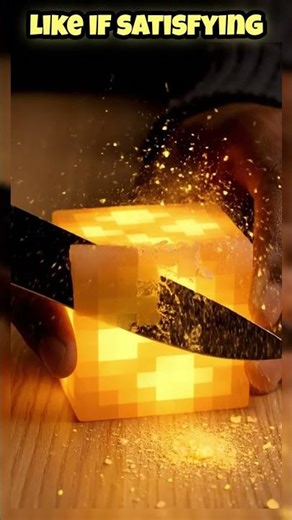 Oddly Satisfying Minecraft Glowstone Cutting🟨ASMR #shorts