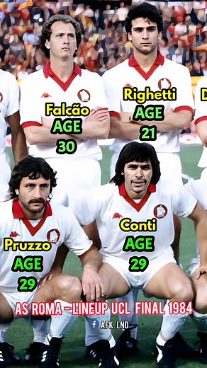 Final UCL 1984 : AS ROMA 1-1 LIVERPOOL (Pen 2 - 4) | AS Roma Lineup Champions league final 1984. #fblifestyle #ucl #champions #league #football #shorts #asroma | Afk Lnd