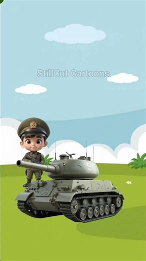 Menunggu Jemputan Mobil Tank #animation #cartoon