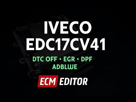 IVECO EDC17CV41 🚗 DTC OFF / DPF / EGR / ADBLUE | ECM Editor