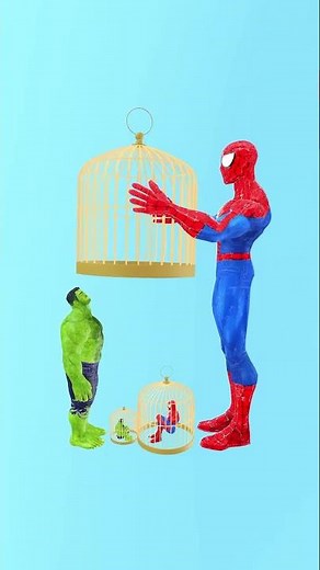 Who’s Trapped Now? Hulk vs Spider man #spiderman #hulk #animation