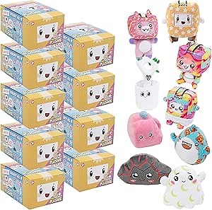LankyBox Mini Mystery Plush, 9 Pack Bundle, Series 2, Collectible Blind Box Mini Plush, Officially Licensed LankyBox Merch